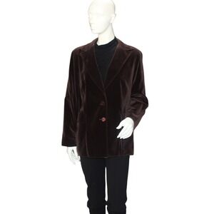 Koret of California Brown Velvet Blazer Jacket Women's Size 18 Vintage